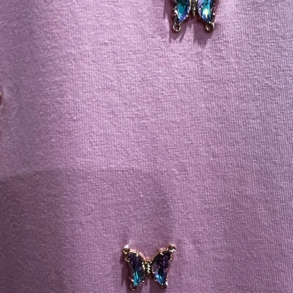 Glamour os T-Shirt whit luxury butterflies in crystals. - Picture 6 of 6